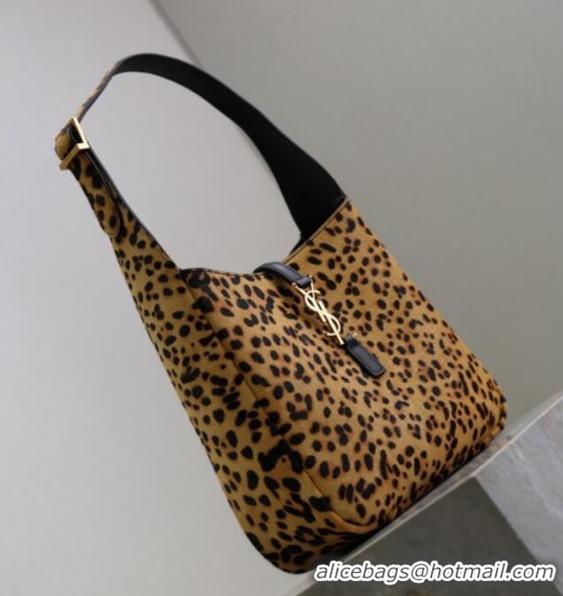 Super Quality Saint Laurent LE 5 A 7 Supple Small Hobo Bag in Leopard Print Pony Hair 713938 2025
