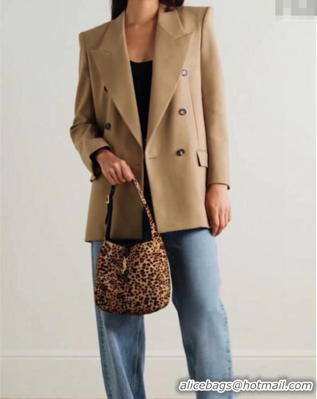 Super Quality Saint Laurent LE 5 A 7 Supple Small Hobo Bag in Leopard Print Pony Hair 713938 2025