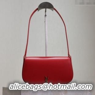Best Price Saint Laurent Mini Voltaire Half-Moon Shoulder Bag in Box Leather 779642 Red 2025