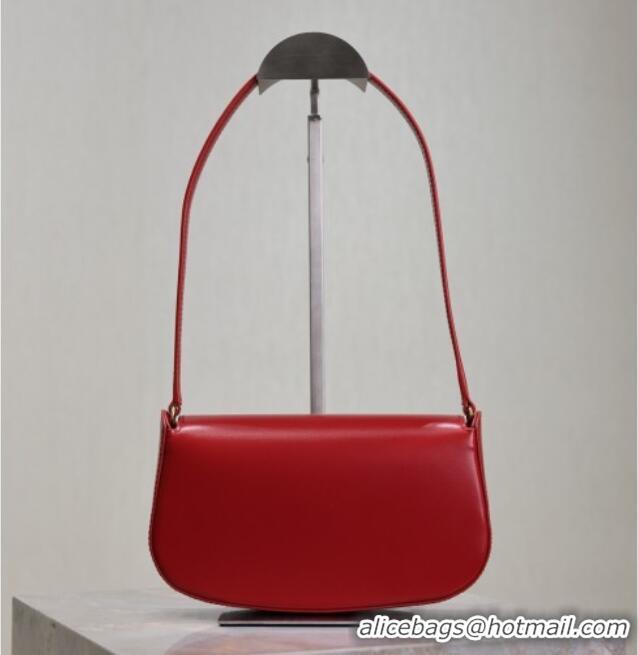 Best Price Saint Laurent Mini Voltaire Half-Moon Shoulder Bag in Box Leather 779642 Red 2025