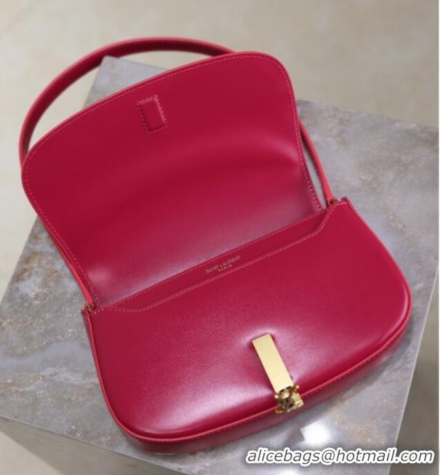 Discount Saint Laurent Mini Voltaire Half-Moon Shoulder Bag in Box Leather 779642 Fuchsia 2025