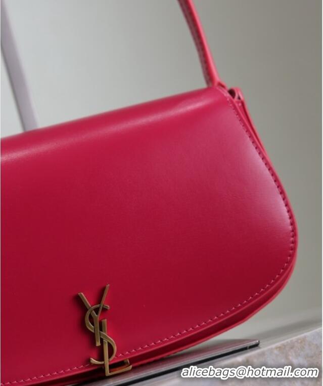 Discount Saint Laurent Mini Voltaire Half-Moon Shoulder Bag in Box Leather 779642 Fuchsia 2025