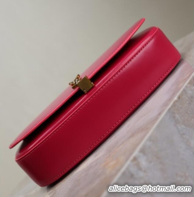 Discount Saint Laurent Mini Voltaire Half-Moon Shoulder Bag in Box Leather 779642 Fuchsia 2025