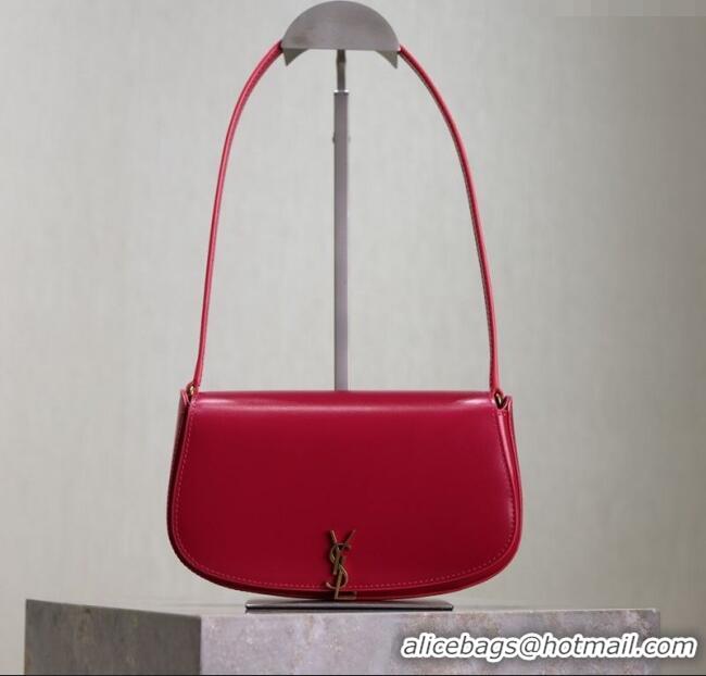 Discount Saint Laurent Mini Voltaire Half-Moon Shoulder Bag in Box Leather 779642 Fuchsia 2025