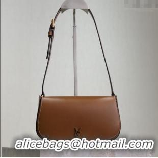 Shop Cheap Saint Laurent Mini Voltaire Half-Moon Shoulder Bag in Box Leather 779642 Caramel Brown 2025