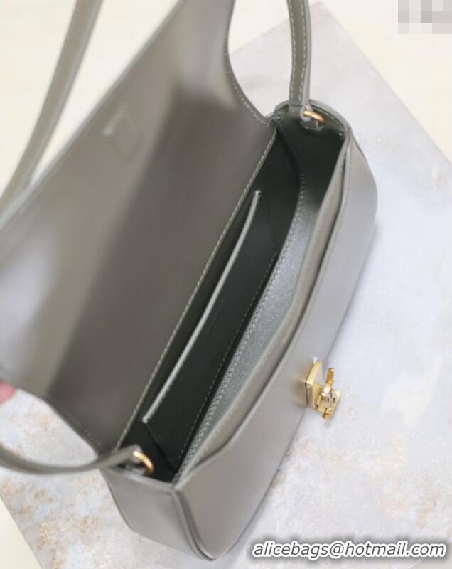 New Design Saint Laurent Mini Voltaire Half-Moon Shoulder Bag in Box Leather 779642 Dark Green 2025