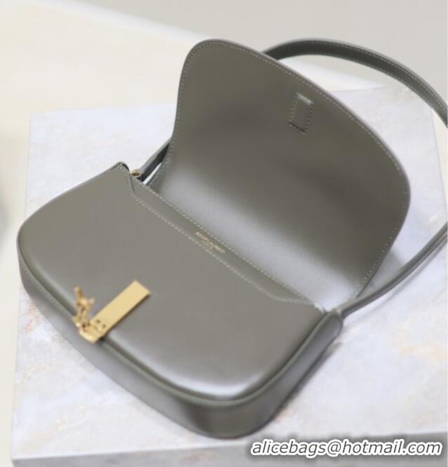 New Design Saint Laurent Mini Voltaire Half-Moon Shoulder Bag in Box Leather 779642 Dark Green 2025