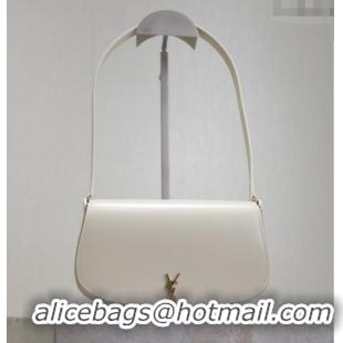 Grade Design Saint Laurent Mini Voltaire Half-Moon Shoulder Bag in Box Leather 779642 White 2025