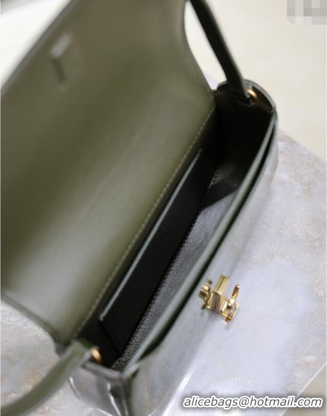 Super Quality Saint Laurent Mini Voltaire Half-Moon Shoulder Bag in Patent Leather 779642 Green 2025