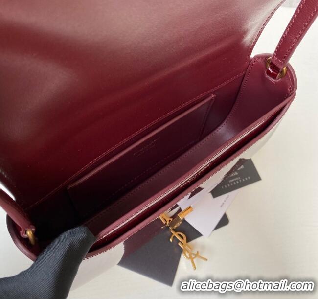 New Fashion Saint Laurent Mini Voltaire Half-Moon Shoulder Bag in Patent Leather 779642 Red 2025