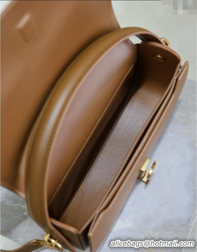 Best Price Saint Laurent Voltaire Bag in Box Leather Cotton Linen and Leather 7876710 Brown 2025