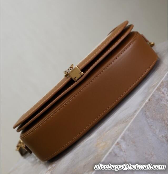 Best Price Saint Laurent Voltaire Bag in Box Leather Cotton Linen and Leather 7876710 Brown 2025