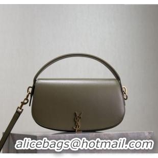 Shop Discount Saint Laurent Voltaire Bag in Box Leather 7876710 Wheat Green 2025