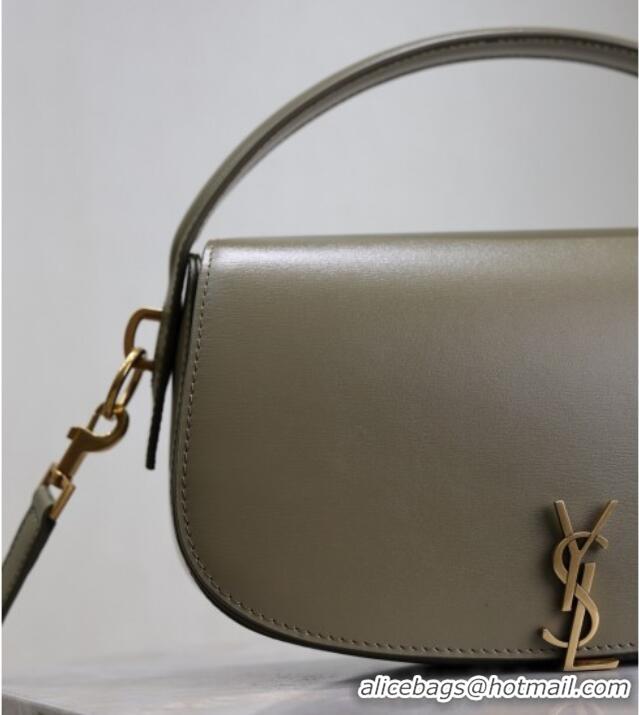 Shop Discount Saint Laurent Voltaire Bag in Box Leather 7876710 Wheat Green 2025