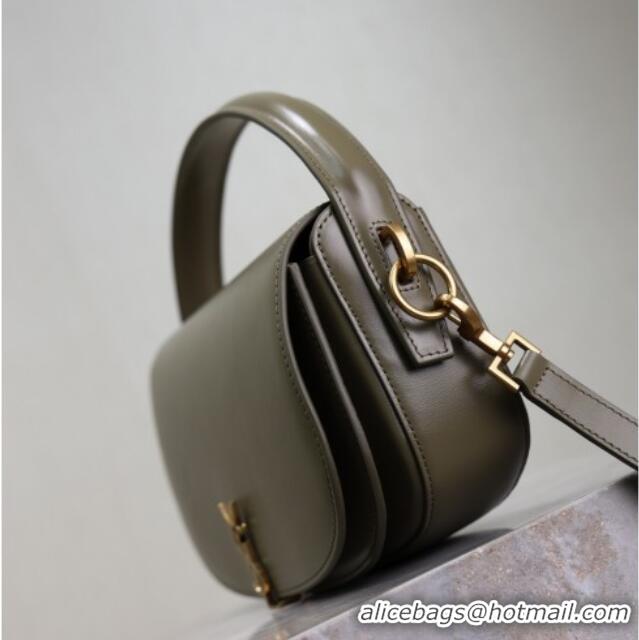 Shop Discount Saint Laurent Voltaire Bag in Box Leather 7876710 Wheat Green 2025