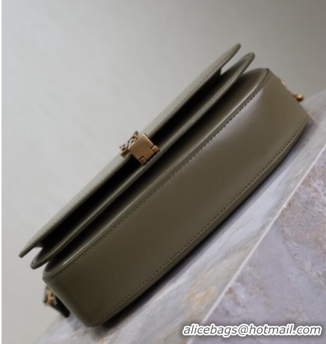 Shop Discount Saint Laurent Voltaire Bag in Box Leather 7876710 Wheat Green 2025