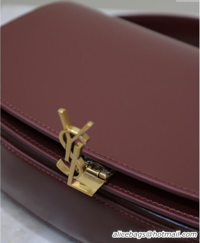 New Design Saint Laurent Voltaire Bag in Box Leather 7876710 Dark Burgundy 2025