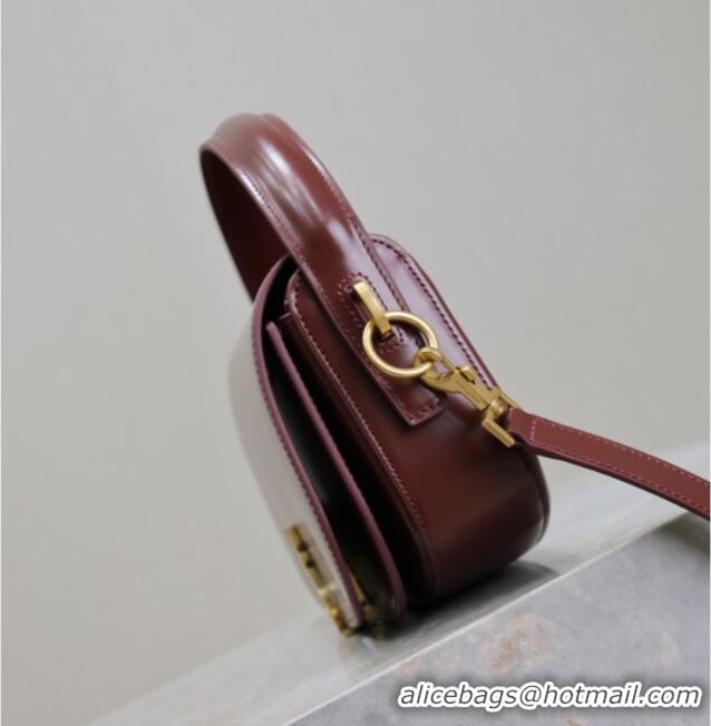 New Design Saint Laurent Voltaire Bag in Box Leather 7876710 Dark Burgundy 2025