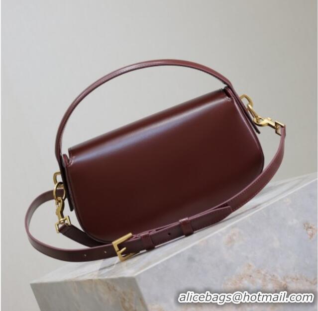 New Design Saint Laurent Voltaire Bag in Box Leather 7876710 Dark Burgundy 2025