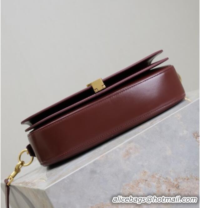 New Design Saint Laurent Voltaire Bag in Box Leather 7876710 Dark Burgundy 2025