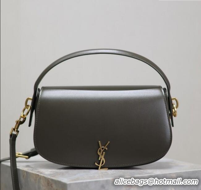 Luxury Cheap Saint Laurent Voltaire Bag in Box Leather 7876710 Dark Green 2025