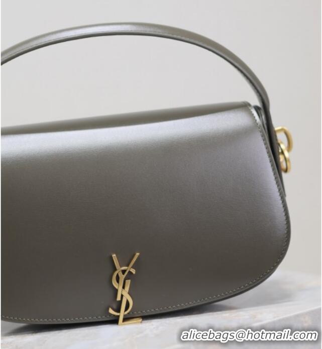 Luxury Cheap Saint Laurent Voltaire Bag in Box Leather 7876710 Dark Green 2025