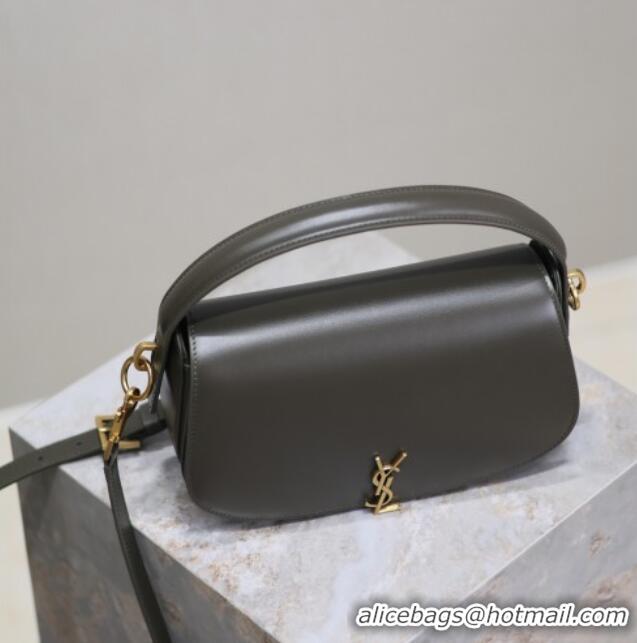 Luxury Cheap Saint Laurent Voltaire Bag in Box Leather 7876710 Dark Green 2025