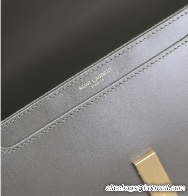 Luxury Cheap Saint Laurent Voltaire Bag in Box Leather 7876710 Dark Green 2025