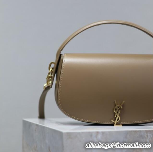Best Price Saint Laurent Voltaire Bag in Box Leather 7876710 Dark Toffee 2025
