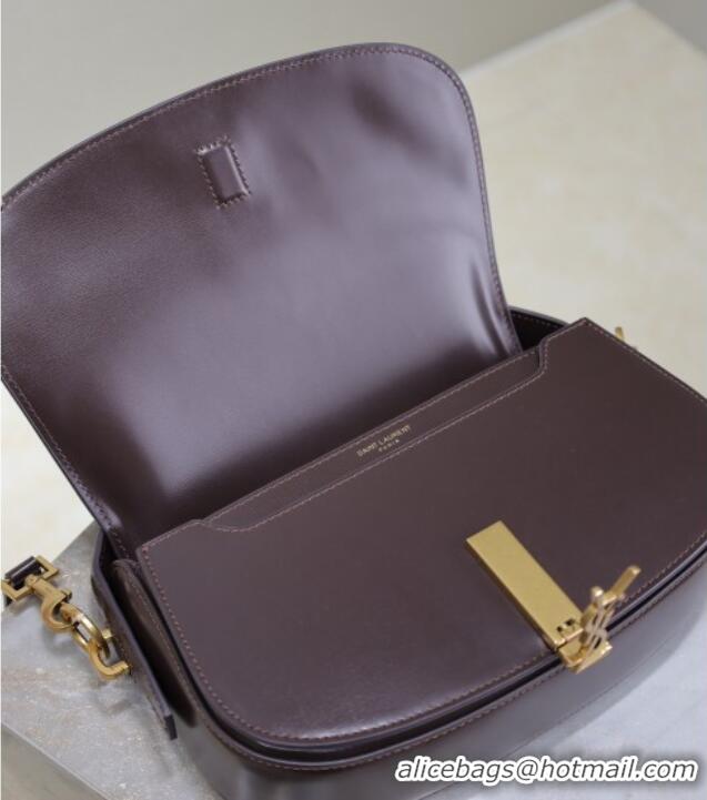 Super Quality Saint Laurent Voltaire Bag in Box Leather 7876710 Coffee 2025