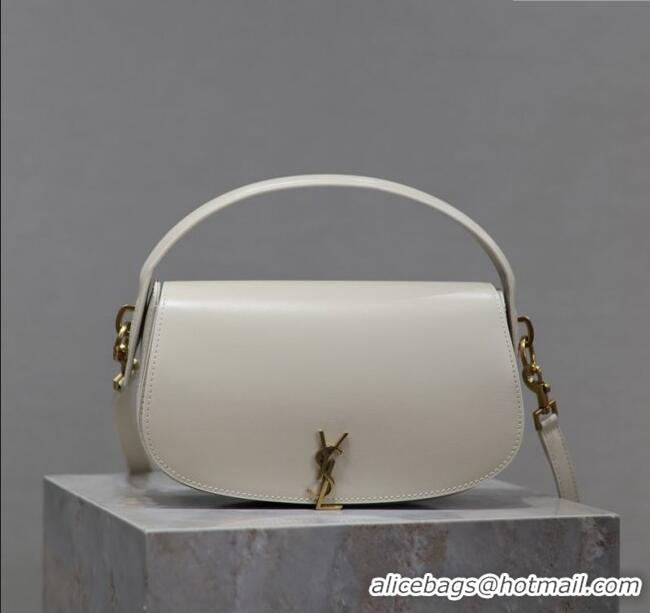 Luxury Cheap Saint Laurent Voltaire Bag in Box Leather 7876710 White 2025
