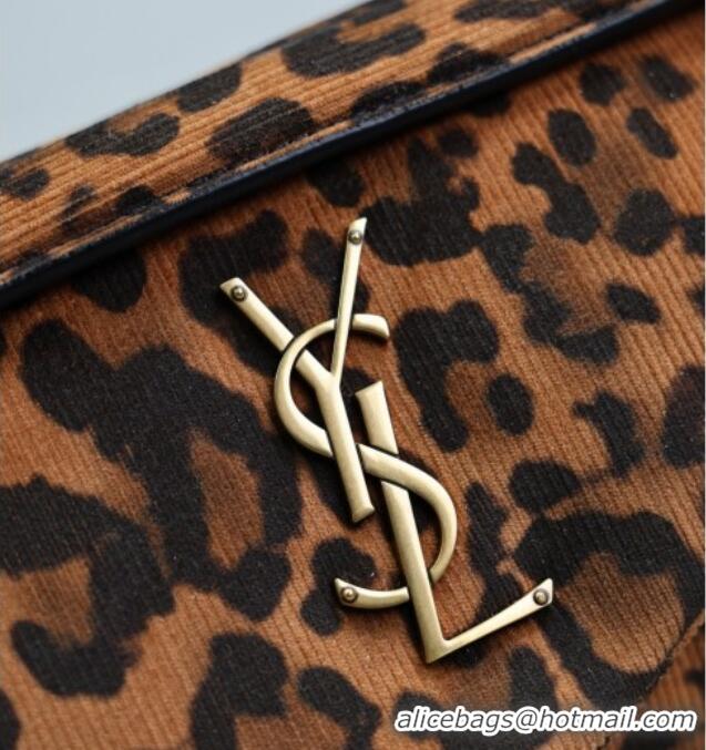 Most Popular Saint Laurent Calypso Small Bag in Leopard Print Canvas 734153 Brown 2025
