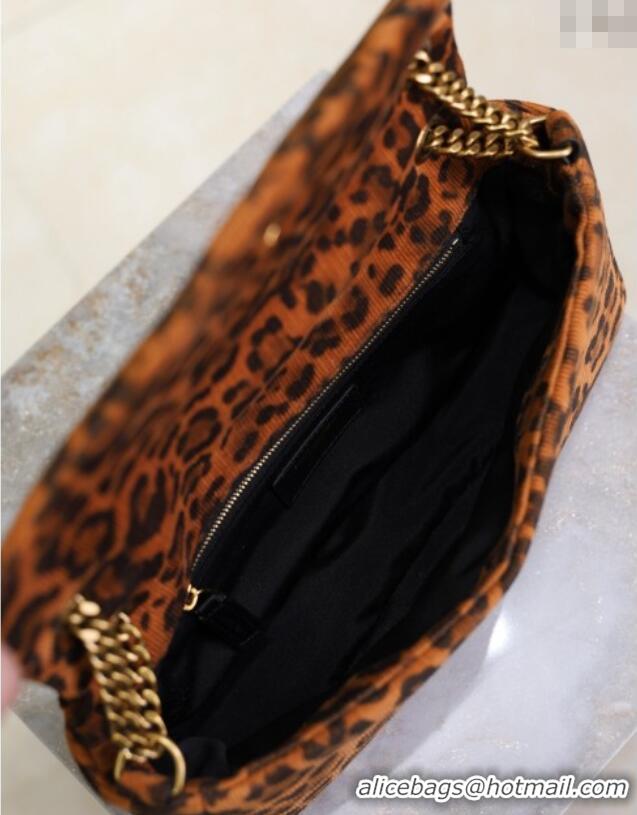 Most Popular Saint Laurent Calypso Small Bag in Leopard Print Canvas 734153 Brown 2025