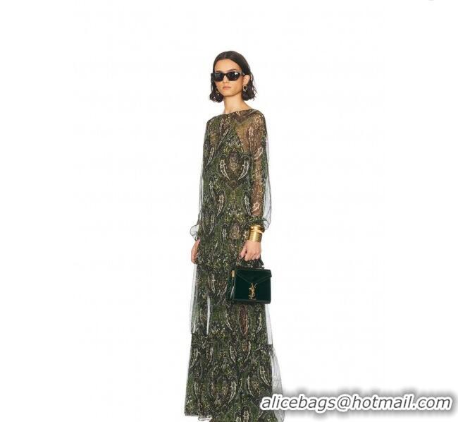 Cheap Design Saint Laurent Cassandre Mini Bag in Patent Leather 602716 Green 2025