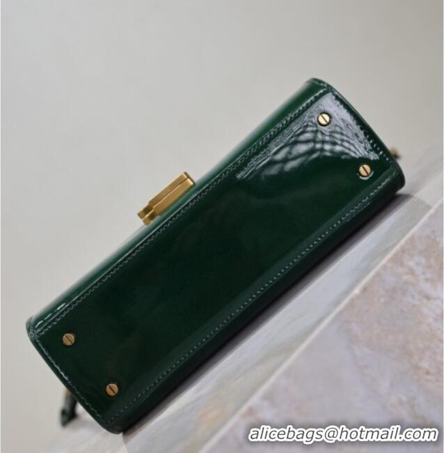 Cheap Design Saint Laurent Cassandre Mini Bag in Patent Leather 602716 Green 2025