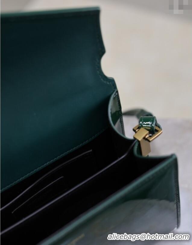 Cheap Design Saint Laurent Cassandre Mini Bag in Patent Leather 602716 Green 2025