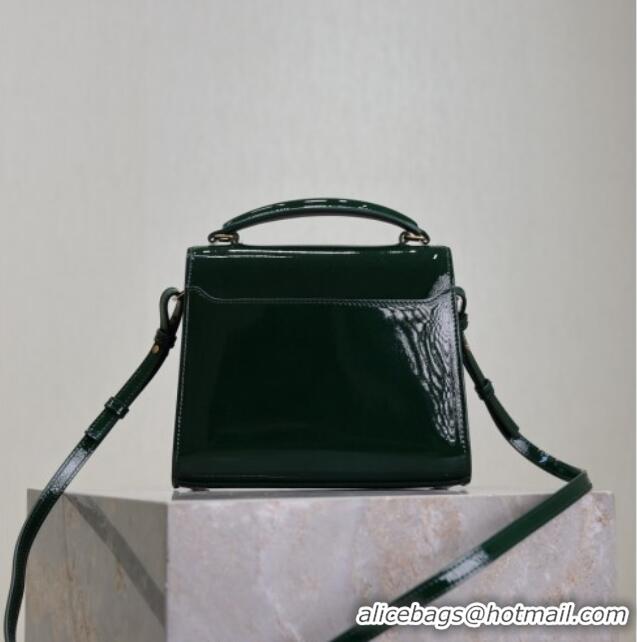 Cheap Design Saint Laurent Cassandre Mini Bag in Patent Leather 602716 Green 2025