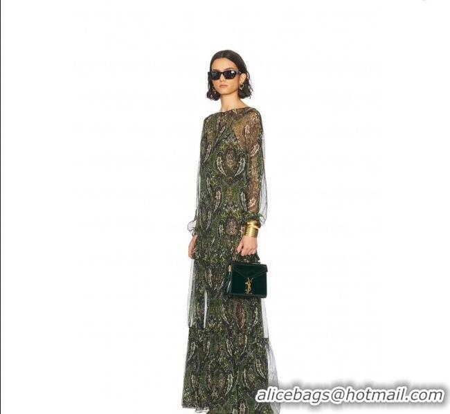 Best Product Saint Laurent Cassandre Mini Bag in Straw-Like and Leather 602716 Brown 2025