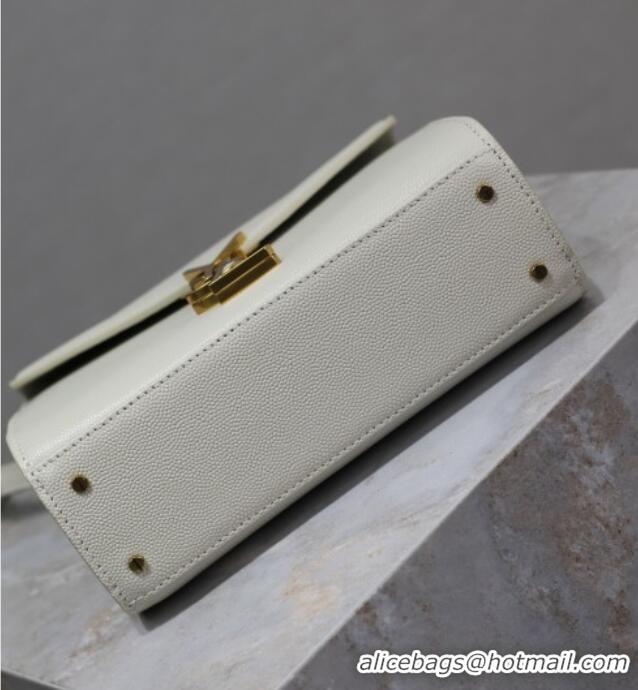 Popular Style Saint Laurent Cassandre Mini Bag in Crocodile Embossed Leather 602716 White 2025