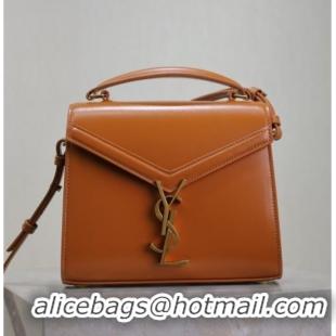 Super Quality Saint Laurent Cassandre Mini Bag in Box Leather 602716 Clay Yellow 2025