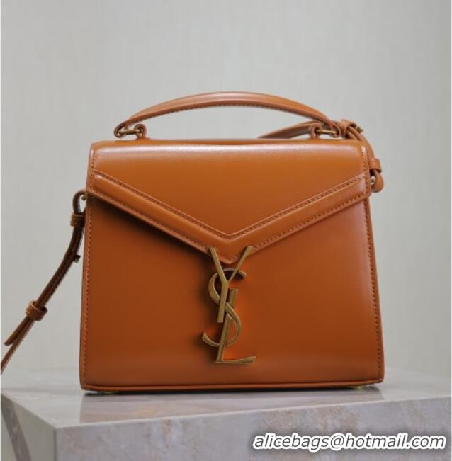 Super Quality Saint Laurent Cassandre Mini Bag in Box Leather 602716 Clay Yellow 2025