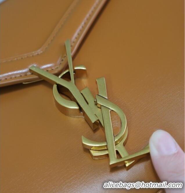 Super Quality Saint Laurent Cassandre Mini Bag in Box Leather 602716 Clay Yellow 2025