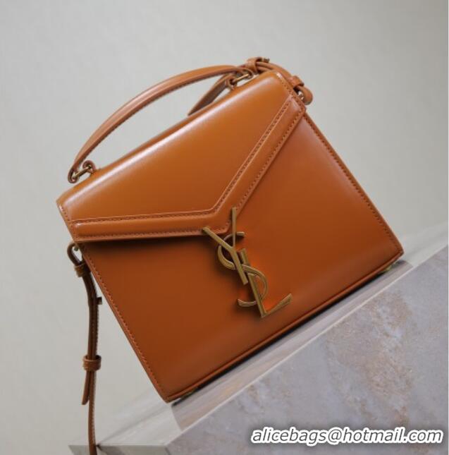 Super Quality Saint Laurent Cassandre Mini Bag in Box Leather 602716 Clay Yellow 2025