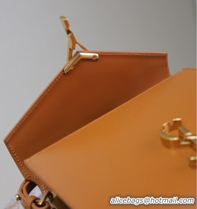 Super Quality Saint Laurent Cassandre Mini Bag in Box Leather 602716 Clay Yellow 2025