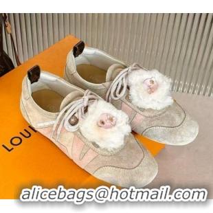Buy Luxury Louis Vuitton LV Sneakerina Sneakers with Charm TAUPE Beige 1AIVF7 1219103