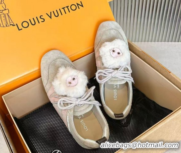 Buy Luxury Louis Vuitton LV Sneakerina Sneakers with Charm TAUPE Beige 1AIVF7 1219103