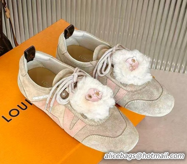 Buy Luxury Louis Vuitton LV Sneakerina Sneakers with Charm TAUPE Beige 1AIVF7 1219103