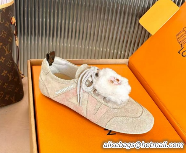 Buy Luxury Louis Vuitton LV Sneakerina Sneakers with Charm TAUPE Beige 1AIVF7 1219103