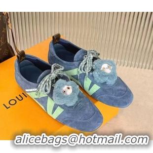 Good Product Louis Vuitton LV Sneakerina Sneakers with Charm Blue 2025 1AIVF7 1219104