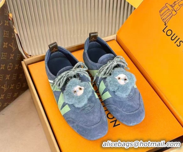 Good Product Louis Vuitton LV Sneakerina Sneakers with Charm Blue 2025 1AIVF7 1219104